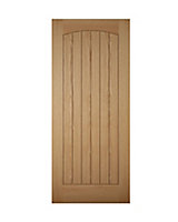 Geom Cottage White oak veneer LH & RH External Front door, (H)1981mm (W)762mm