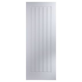 Geom Cottage White Woodgrain effect Internal Door, (H)1981mm (W)762mm (T)44mm