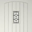 Geom Diamond bevel Leaded Glazed Cottage White Wooden External Front door, (H)1981mm (W)838mm