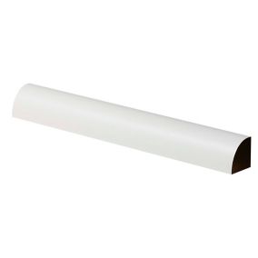 Geom Foil wrapped White MDF Barrel Moulding (L)2.4m (W)18mm (T)18mm