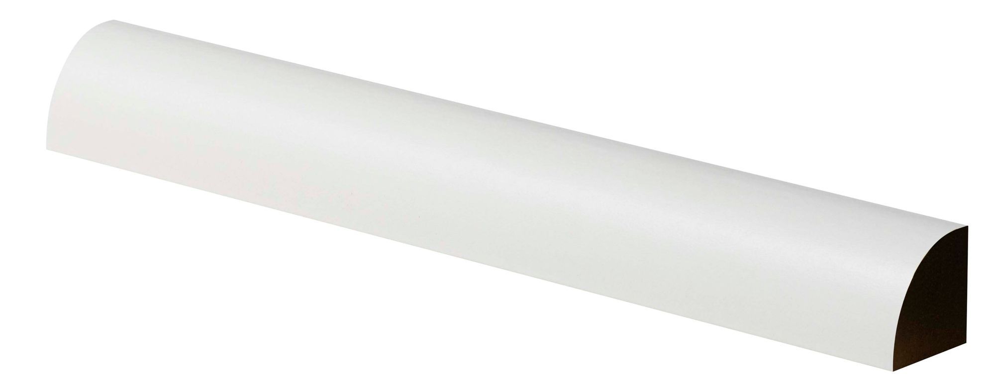 Geom Fully finished White MDF Barrel Half round Moulding (L)2400mm (W)18mm (T)18mm