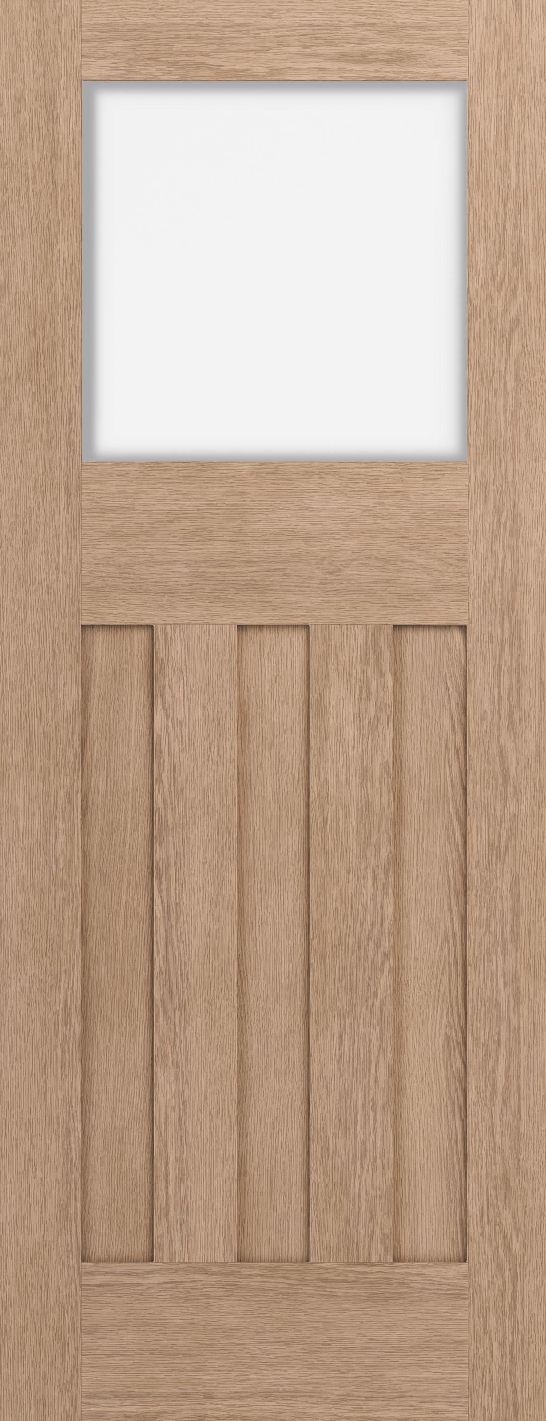 Geom Glazed Oak veneer Internal Door, (H)1981mm (W)762mm (T)35mm