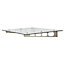 Geom Lugano Clear Glazed Glass & stainless steel Flat Porch canopy, (W)1.4m (D)0.9m