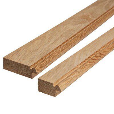 Geom Oak Skirting board (L)1800mm (W)90mm (T)16mm