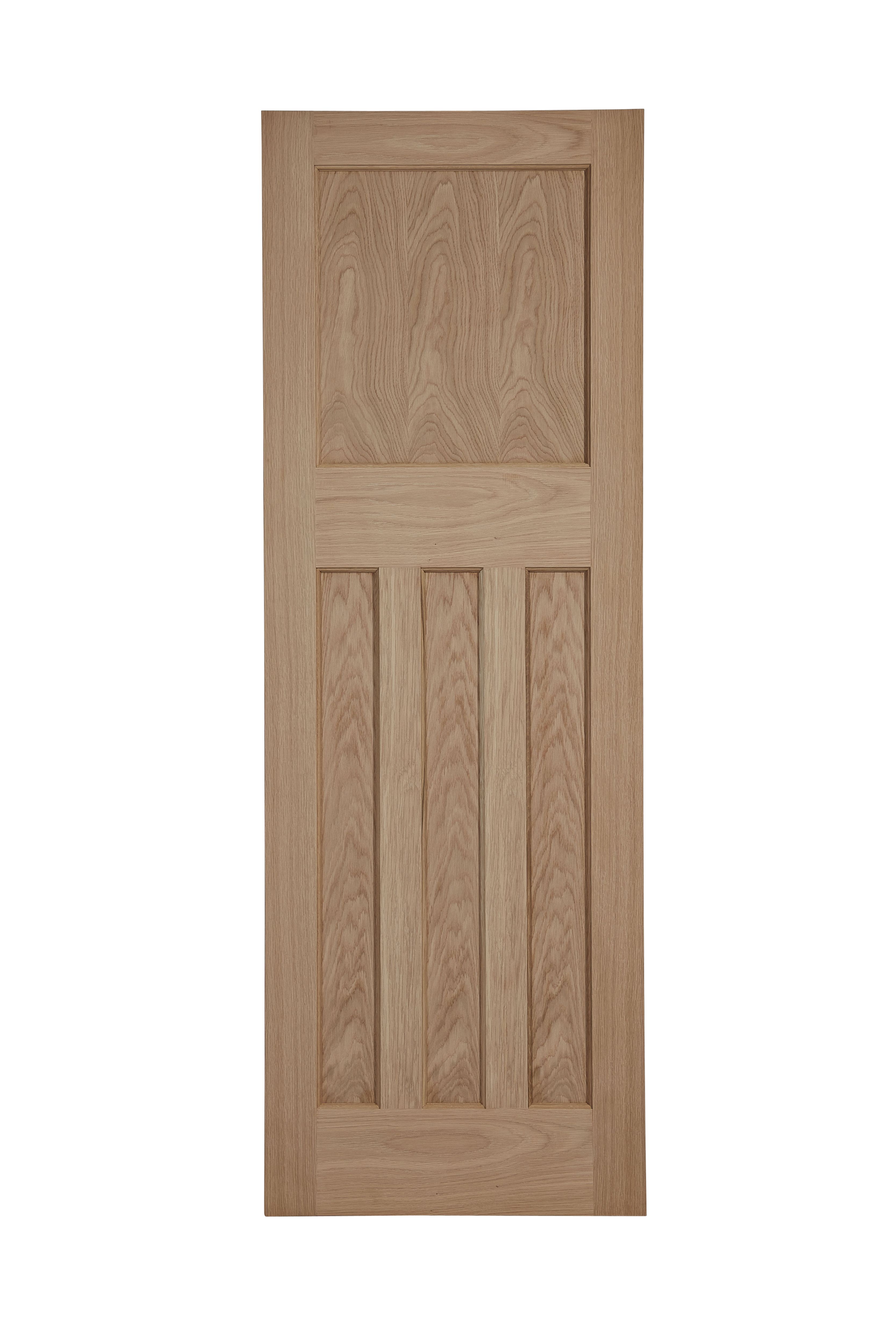 Geom Traditional Unglazed Traditional Oak veneer Internal Door, (H)1981mm (W)686mm (T)35mm