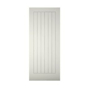 Geom Unglazed Cottage White Wooden External Panel Front door, (H)1981mm (W)838mm