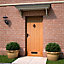 Geom Unglazed Cottage Wooden White oak veneer External Front door, (H)1981mm (W)838mm