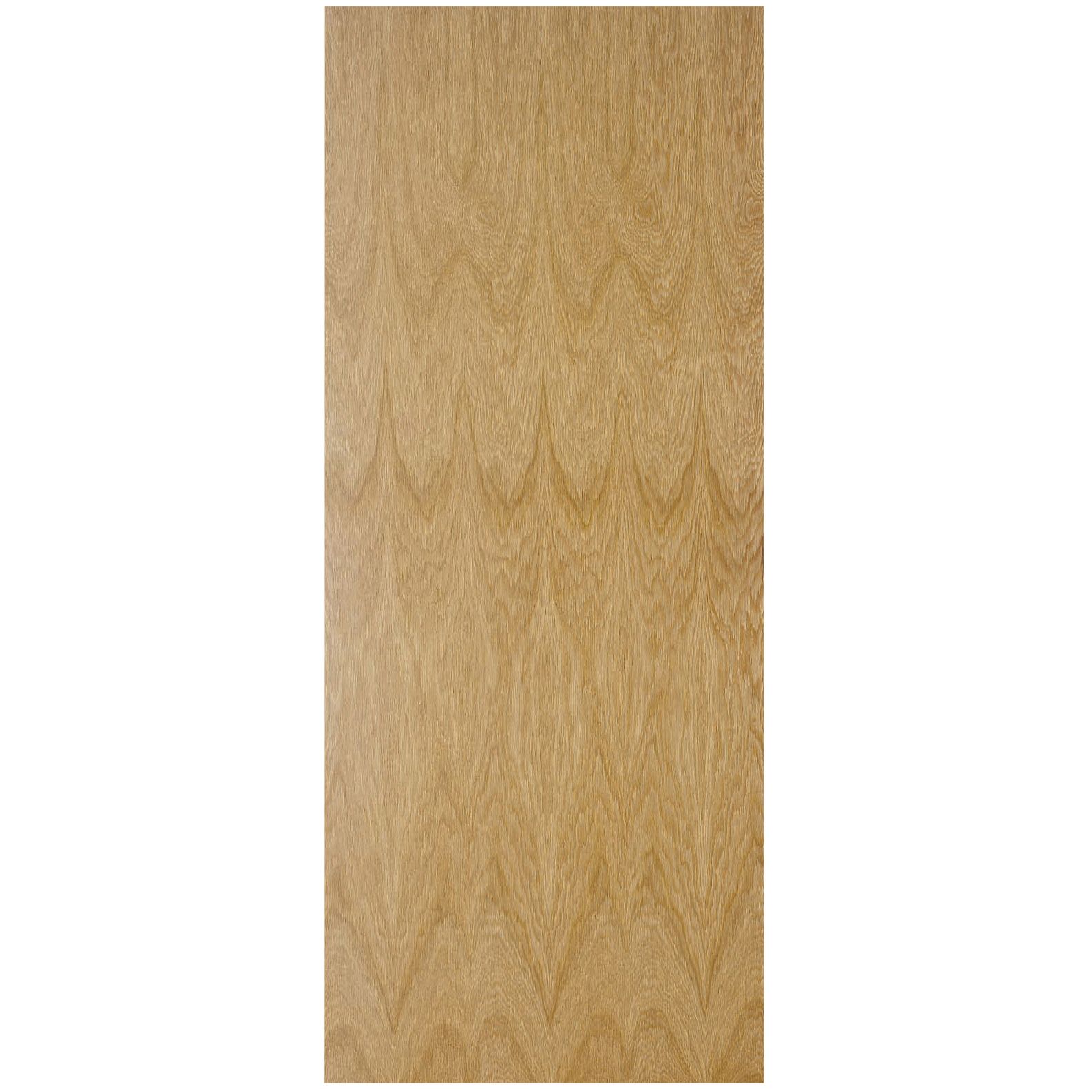 Geom Unglazed Flush Oak veneer Internal Fire door, (H)1981mm (W)762mm