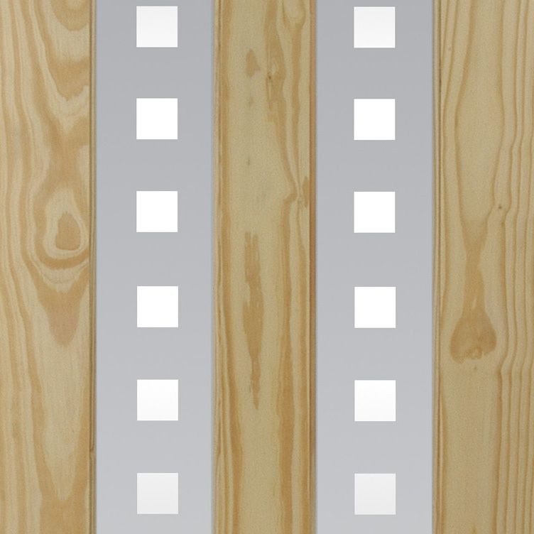 Geom Vertical 2 panel Screen-printed Glazed Contemporary Pine veneer Internal Clear pine Door, (H)2040mm (W)826mm (T)40mm