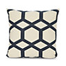 Geometric Blue & cream Cushion