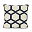 Geometric Blue & cream Cushion
