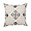 Geometric Grey & soft pink Cushion (L)30cm x (W)50cm