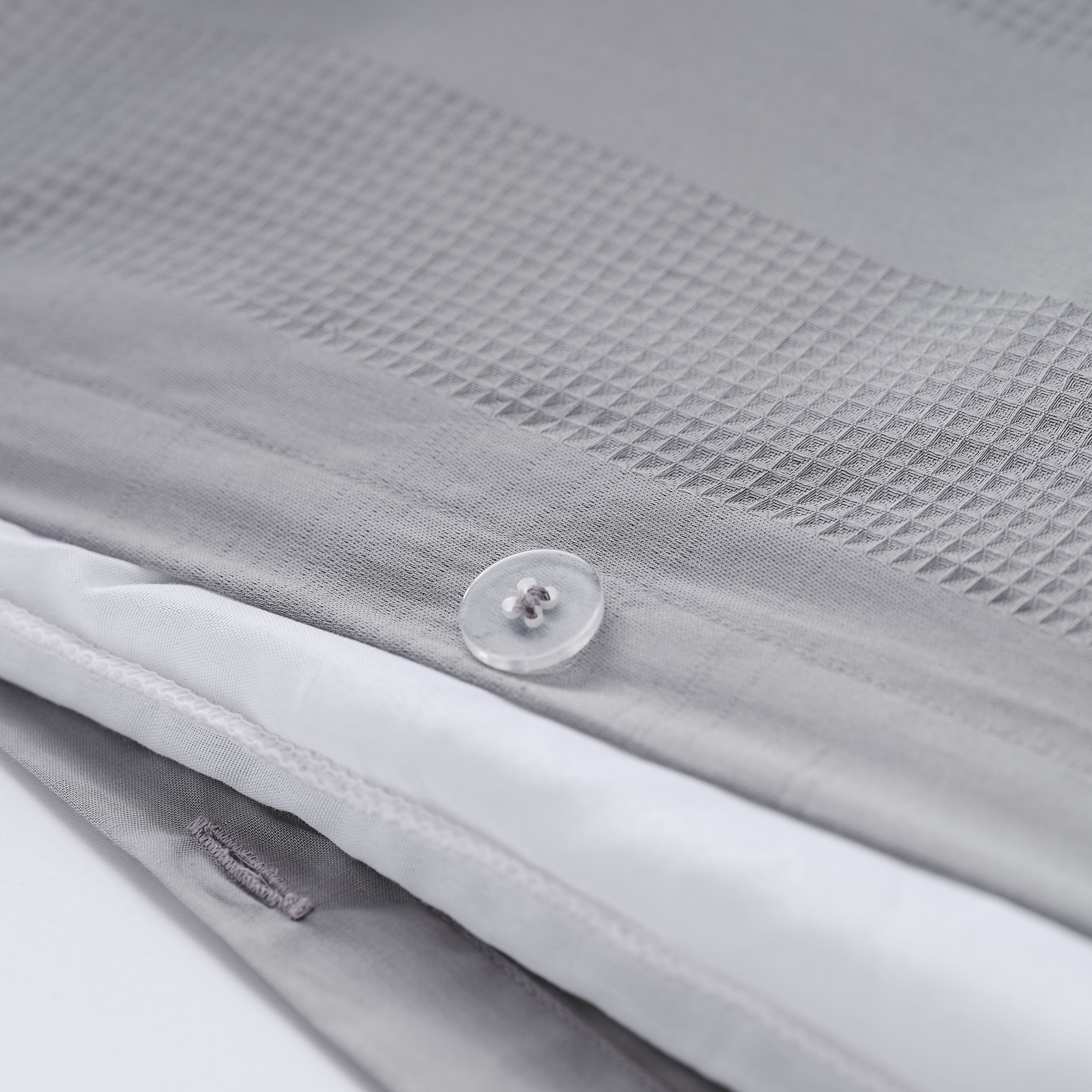 Georgia Striped Grey King Duvet cover & pillow case set
