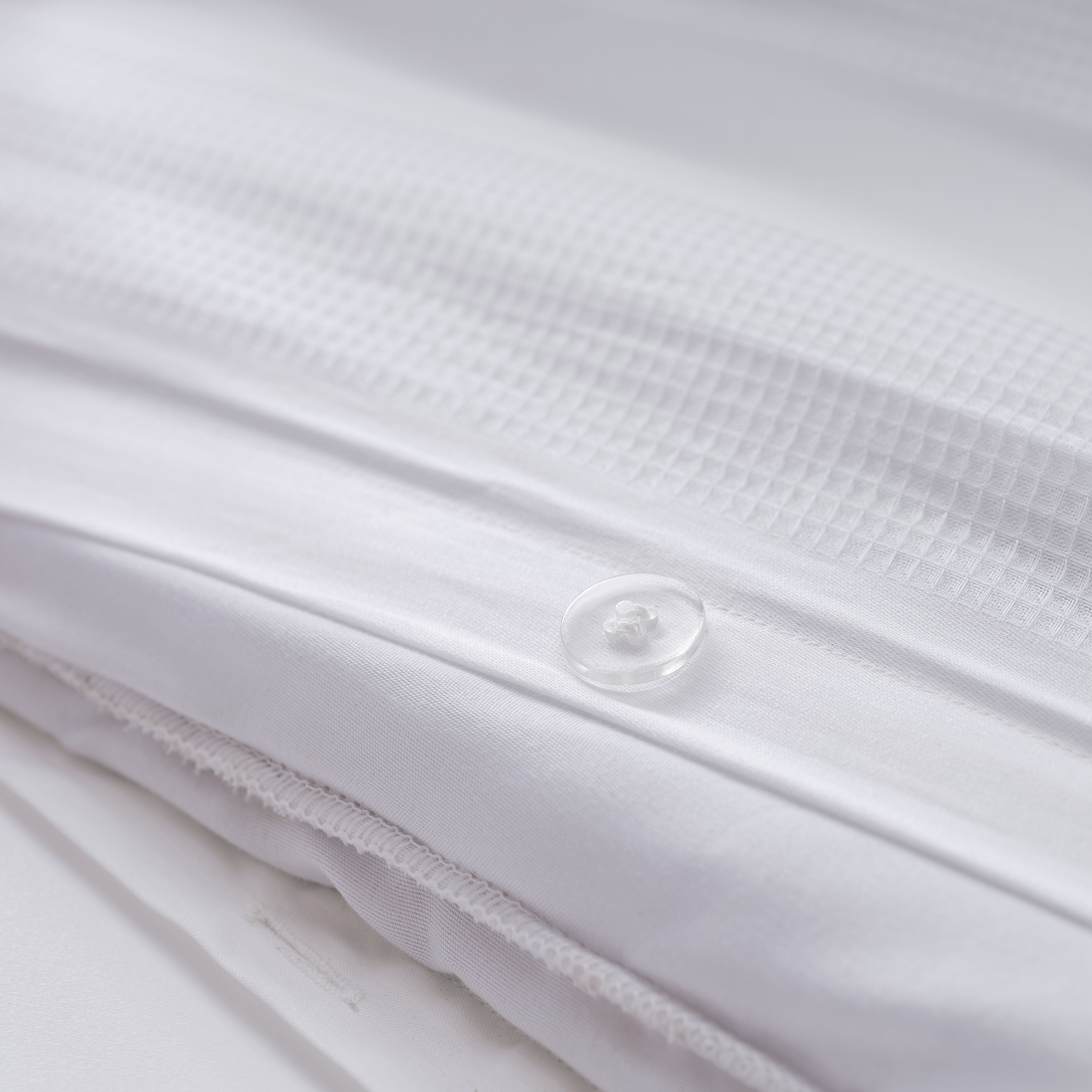 Georgia Striped White Double Duvet cover & pillow case set