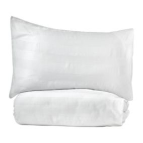 Georgia Striped White King Duvet cover & pillow case set
