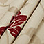 Geranium Cream & red Floral jacquard Lined Eyelet Curtains (W)228cm (L)228cm, Pair