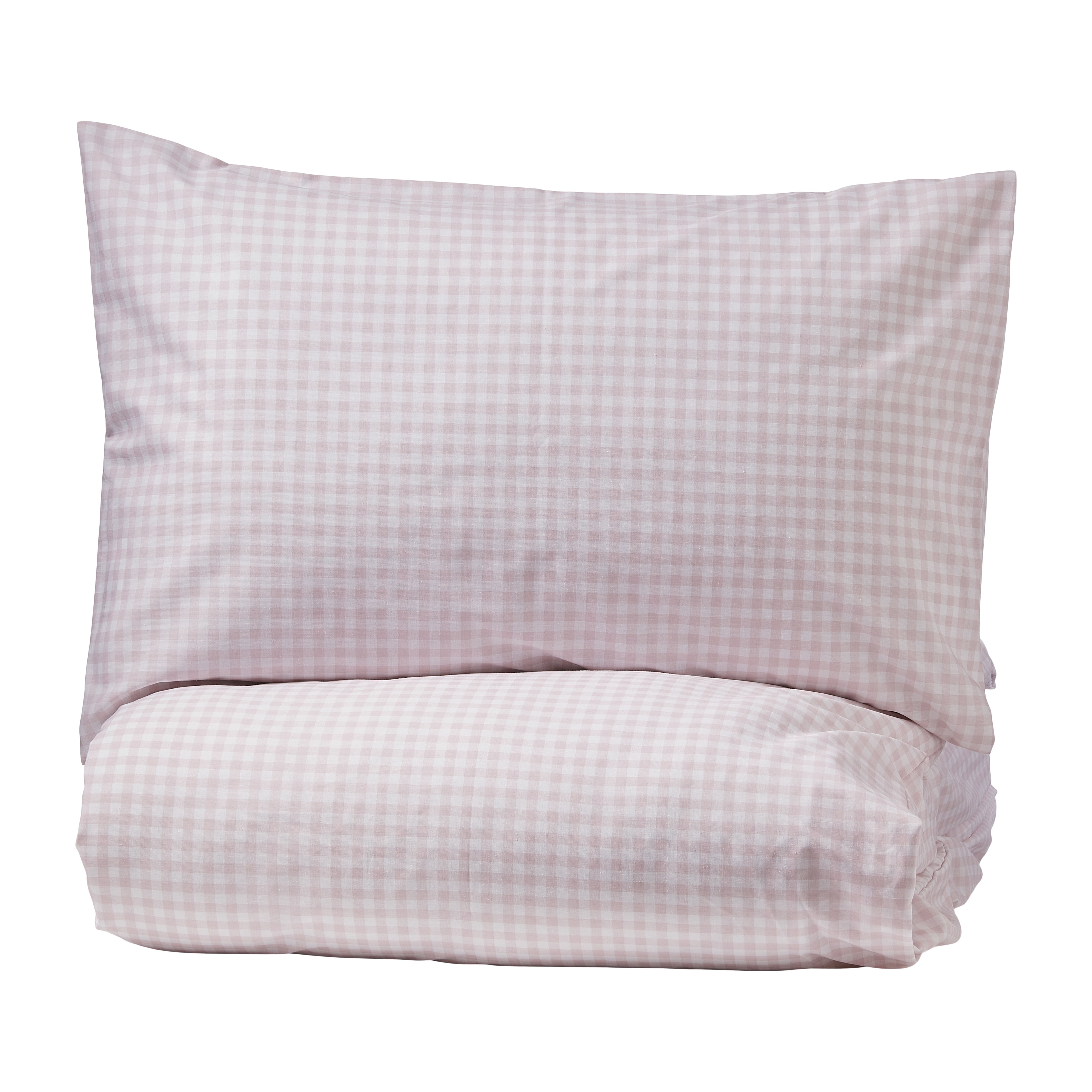 Gingham Check Pink & white Single Duvet cover & pillow case set | DIY ...