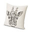 Giraffe White Cushion (L)43cm x (W)43cm