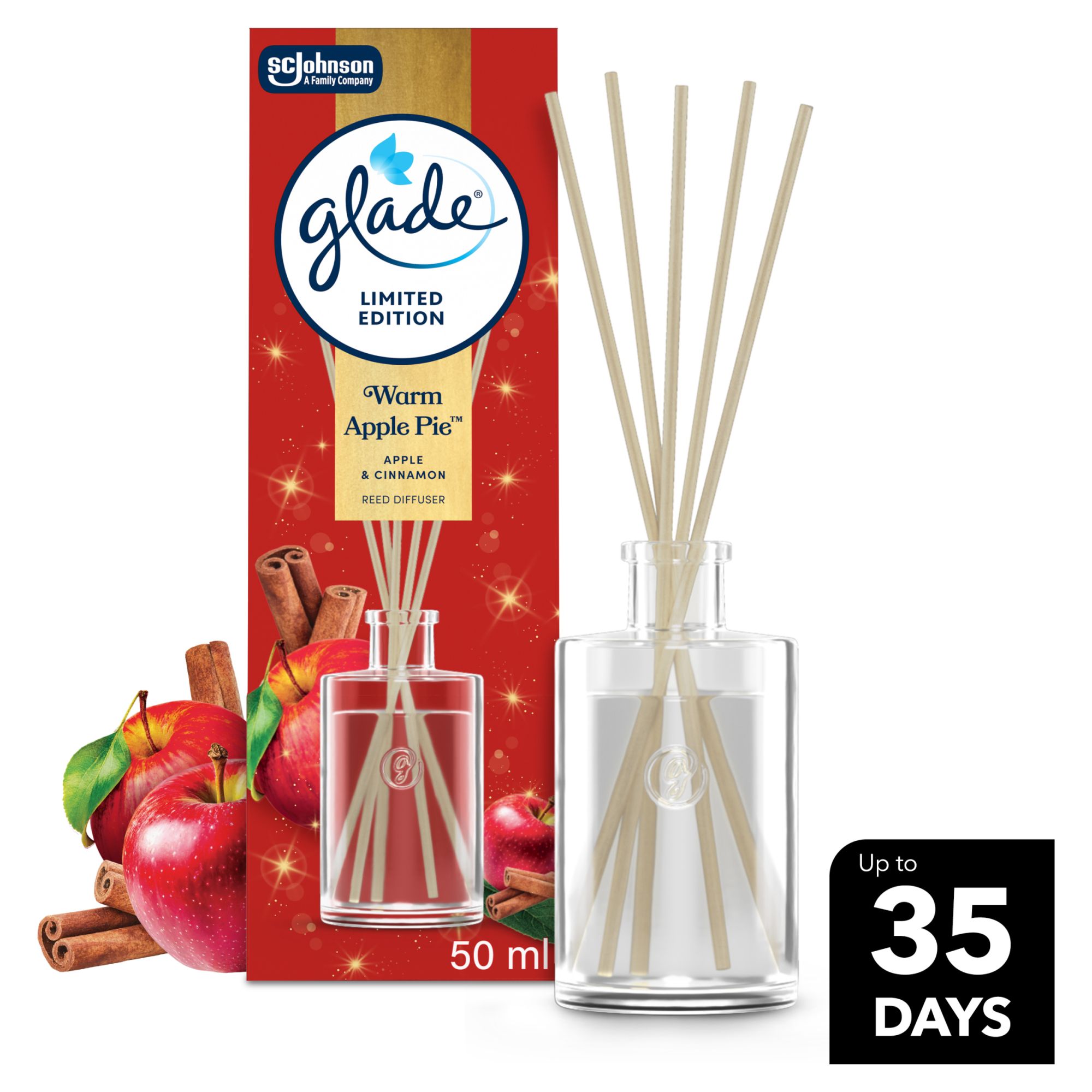 Glade Clear Warm Apple Pie Reed diffuser, 50ml