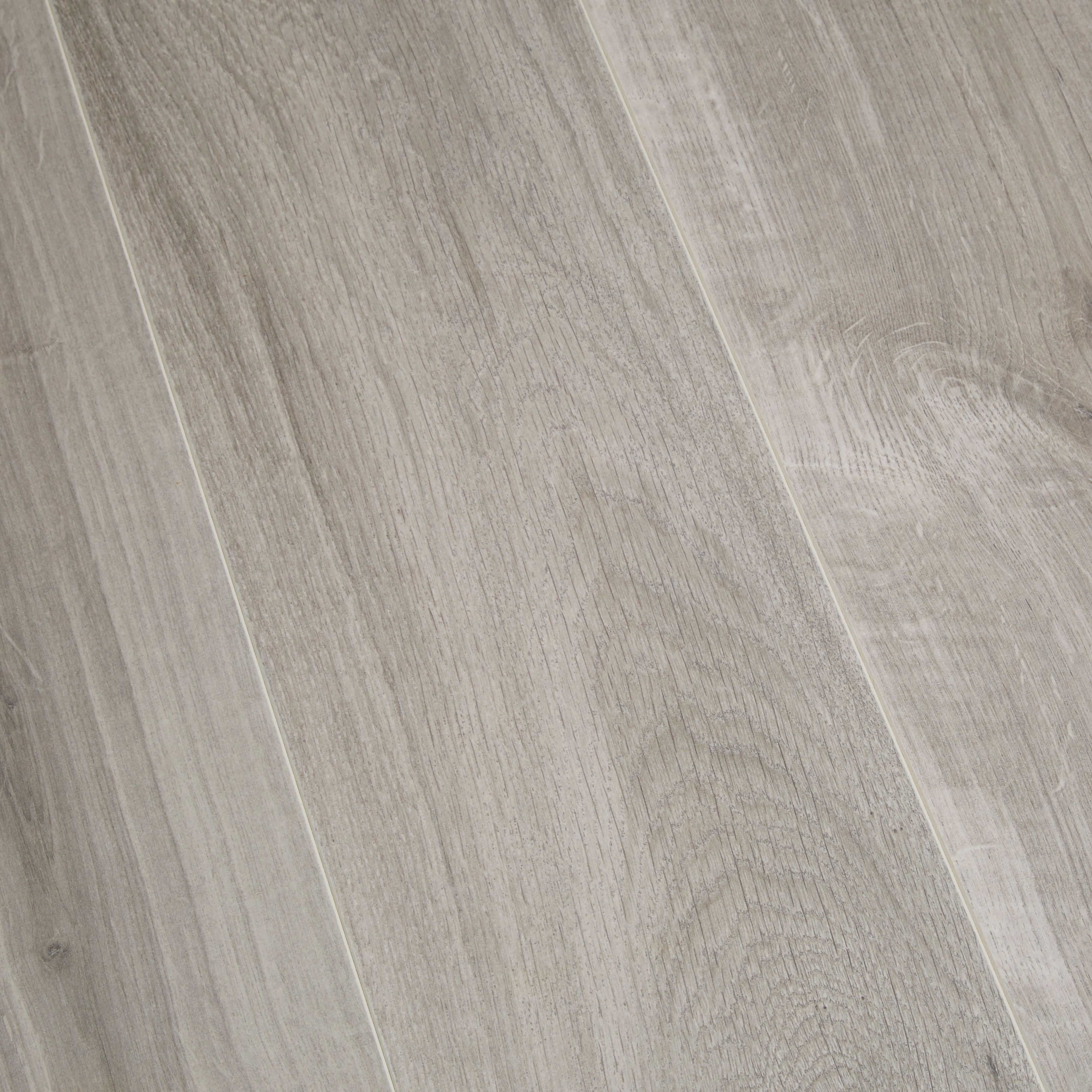 Gladstone Grey Gloss Oak effect Laminate Flooring Sample - 3