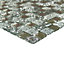 Glamour Clear Gloss Mirror effect Glass & marble Mosaic tile, (L)300mm (W)300mm
