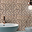 Glamour Polished Gloss Bronze mirror effect Glass 3x3 Mosaic tile, (L)300mm (W)300mm