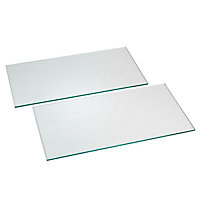 Glass Cupboard shelf (L) 55.8cm x (D)28cm