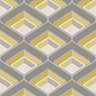 Glauca Grey & yellow Retro 70's 3D effect Textured Wallpaper Sample