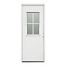 Glazed Flocked White External Front door, (H)2074mm (W)856mm