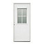 Glazed Flocked White External Front door, (H)2074mm (W)932mm