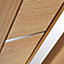 Glazed Flush Oak veneer Internal Door, (H)1981mm (W)762mm (T)35mm