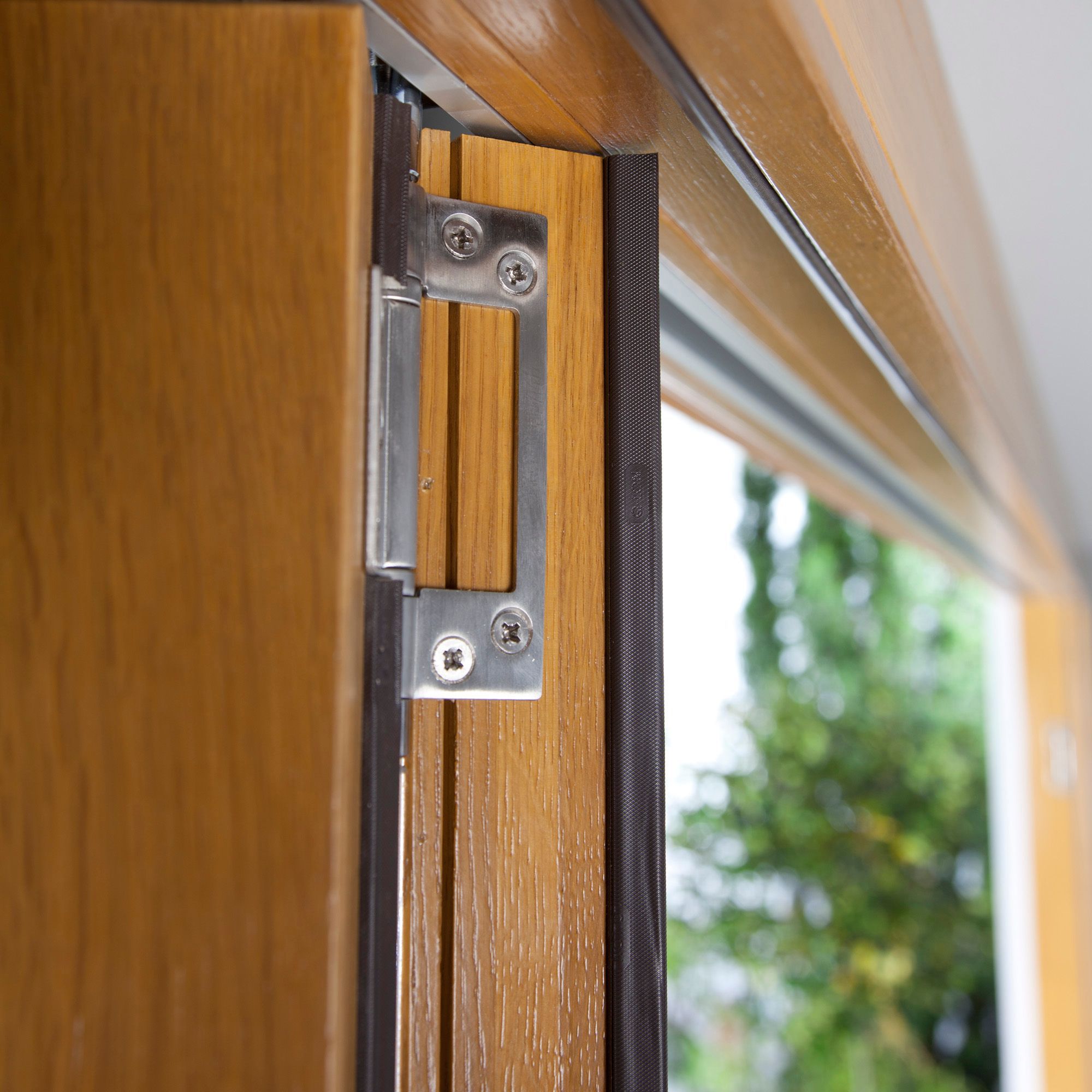 Glazed Golden Oak External 3 Folding Patio door, (H)2094mm (W)2094mm