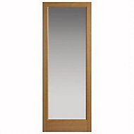 Glazed Oak veneer Internal Door, (H)1981mm (W)686mm (T)35mm