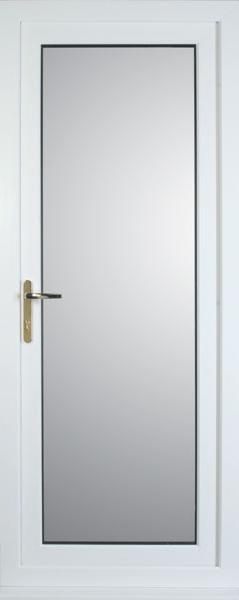 Glazed White RH External Back Door set, (H)2055mm (W)840mm