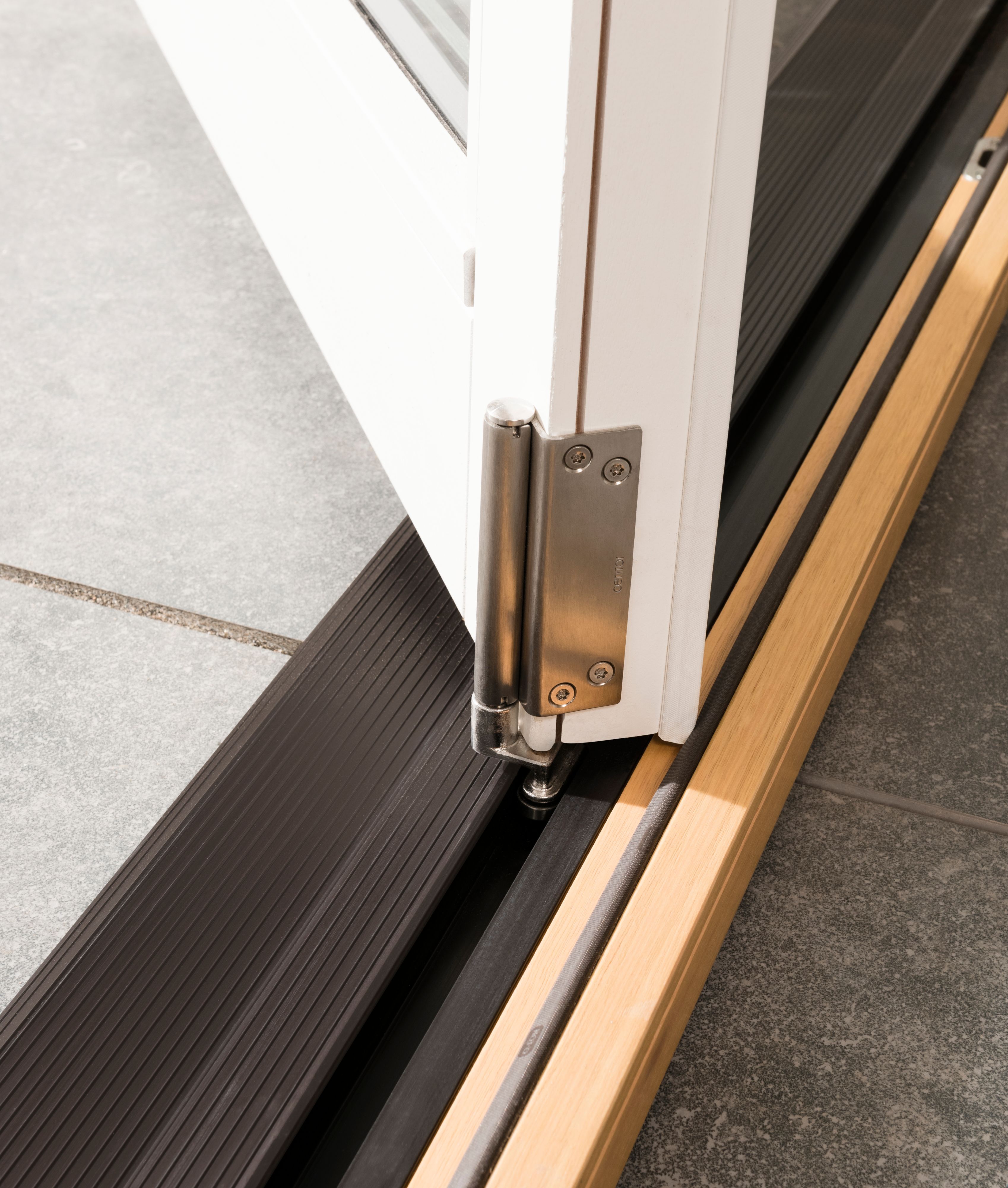 Glazed White Timber External 3 Folding Patio door, (H)2094mm (W)2094mm