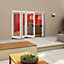 Glazed White Timber External 4 Folding Patio door, (H)2094mm (W)2994mm