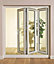 Glazed White uPVC External 3 Bi-folding door, (H)2009mm (W)1790mm