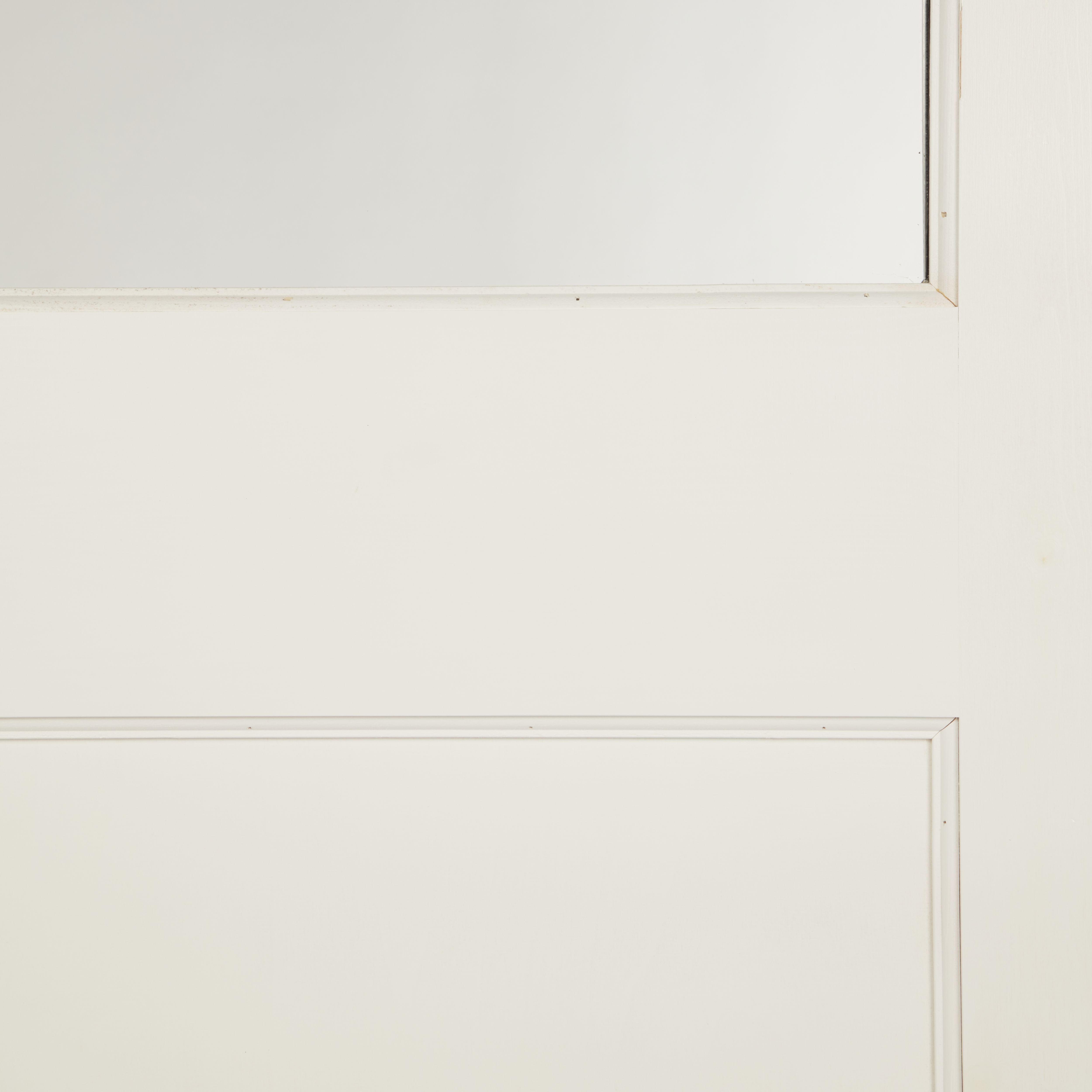 Glazed White Wooden External Back door, (H)1981mm (W)762mm