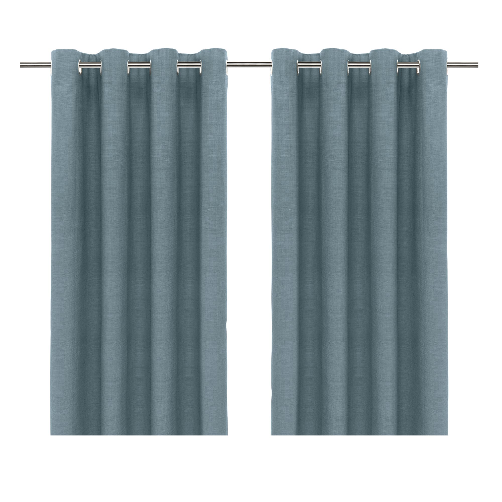Glend Light blue Plain woven Blackout & thermal Eyelet Curtain (W)117cm (L)137cm, Pair