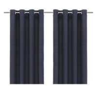 Glend Navy Plain woven Blackout & thermal Eyelet Curtain (W)117cm (L)137cm, Pair
