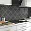 Glina Anthracite Gloss Ceramic Indoor Wall Tile, Pack of 40, (L)150mm (W)150mm