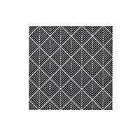 Glina Square Black Gloss Patterned Ceramic Wall Tile Sample