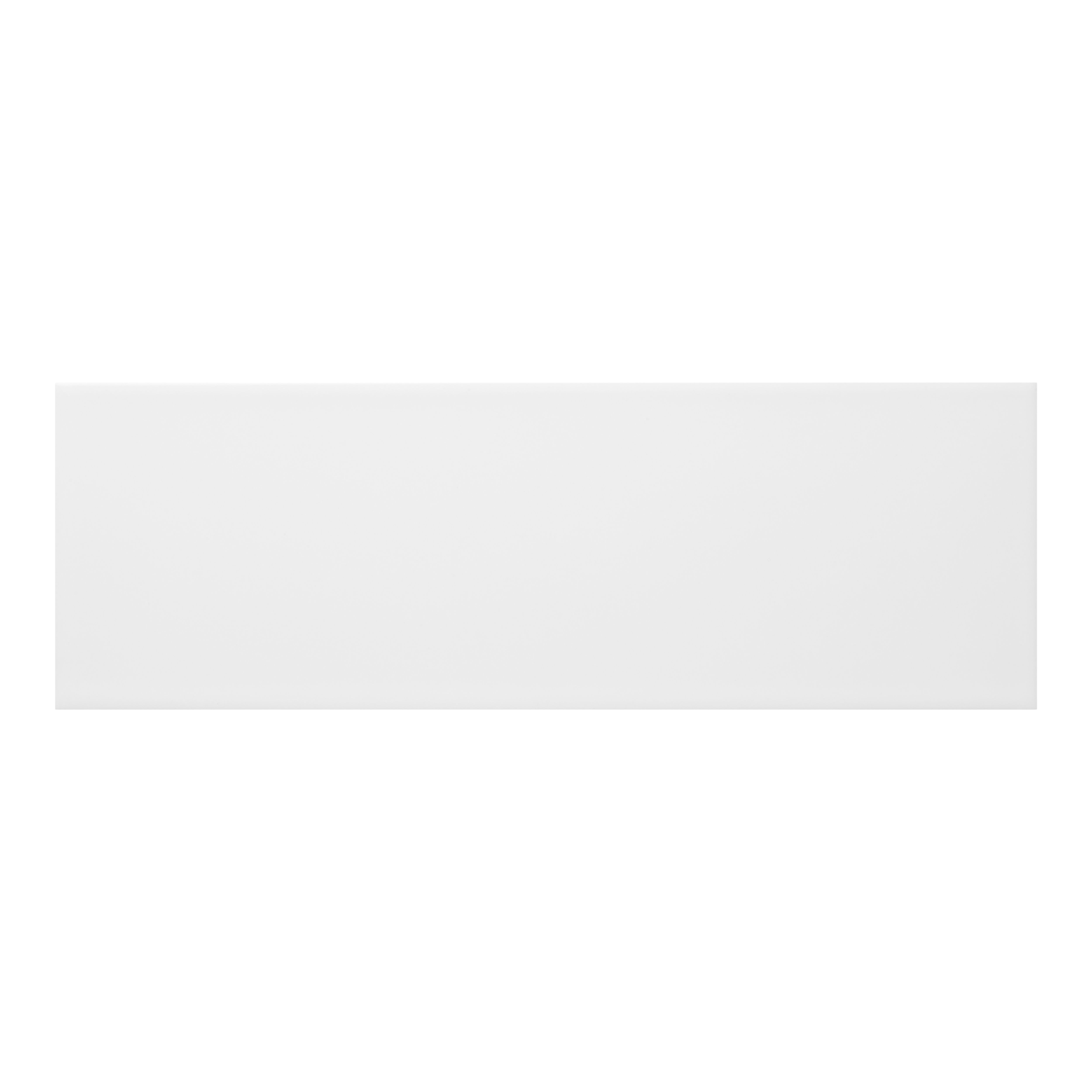 Glina White Gloss Ceramic Indoor Wall Tile, Pack of 27, (L)300mm (W)100mm