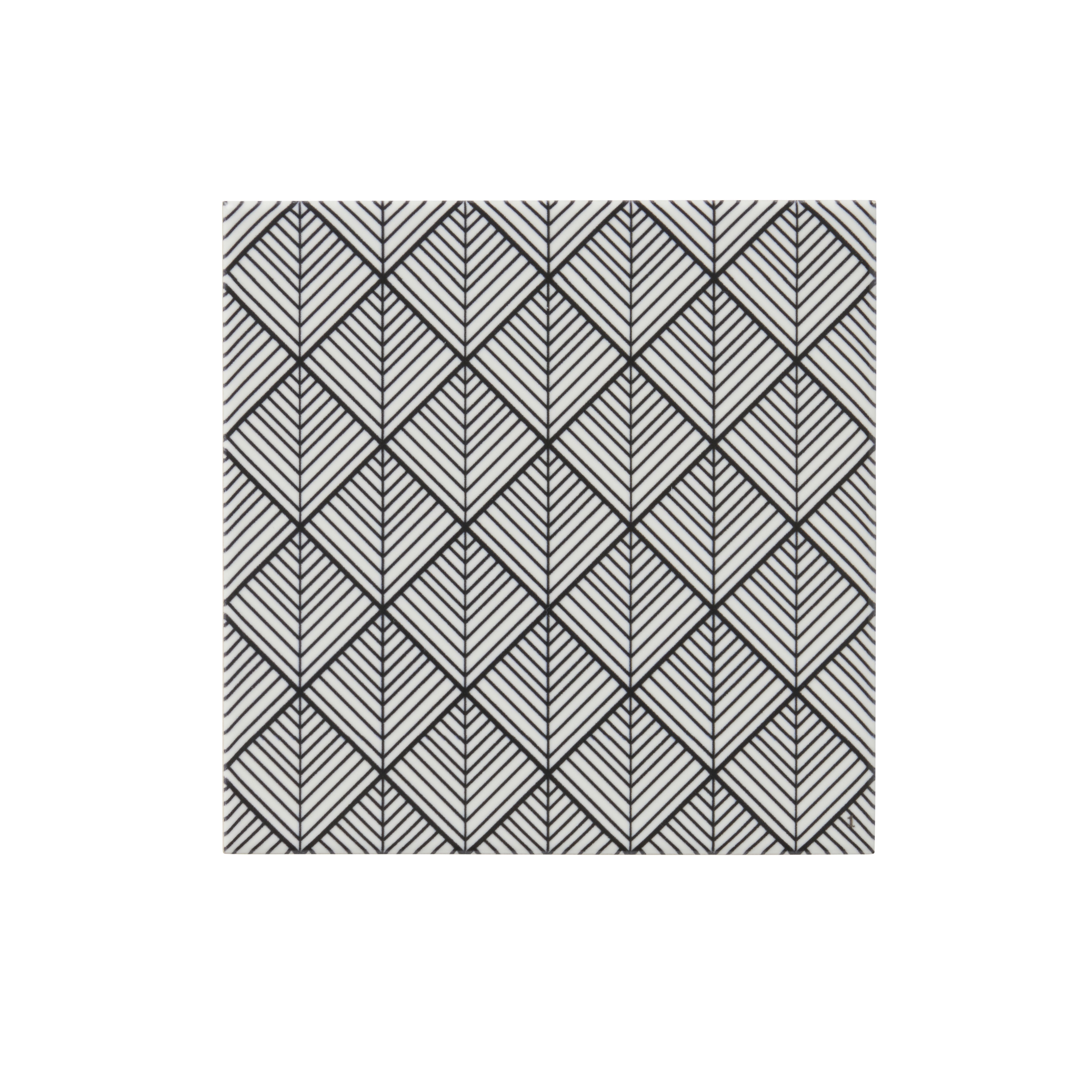 Glina White Gloss Patterned Ceramic Wall Tile Sample