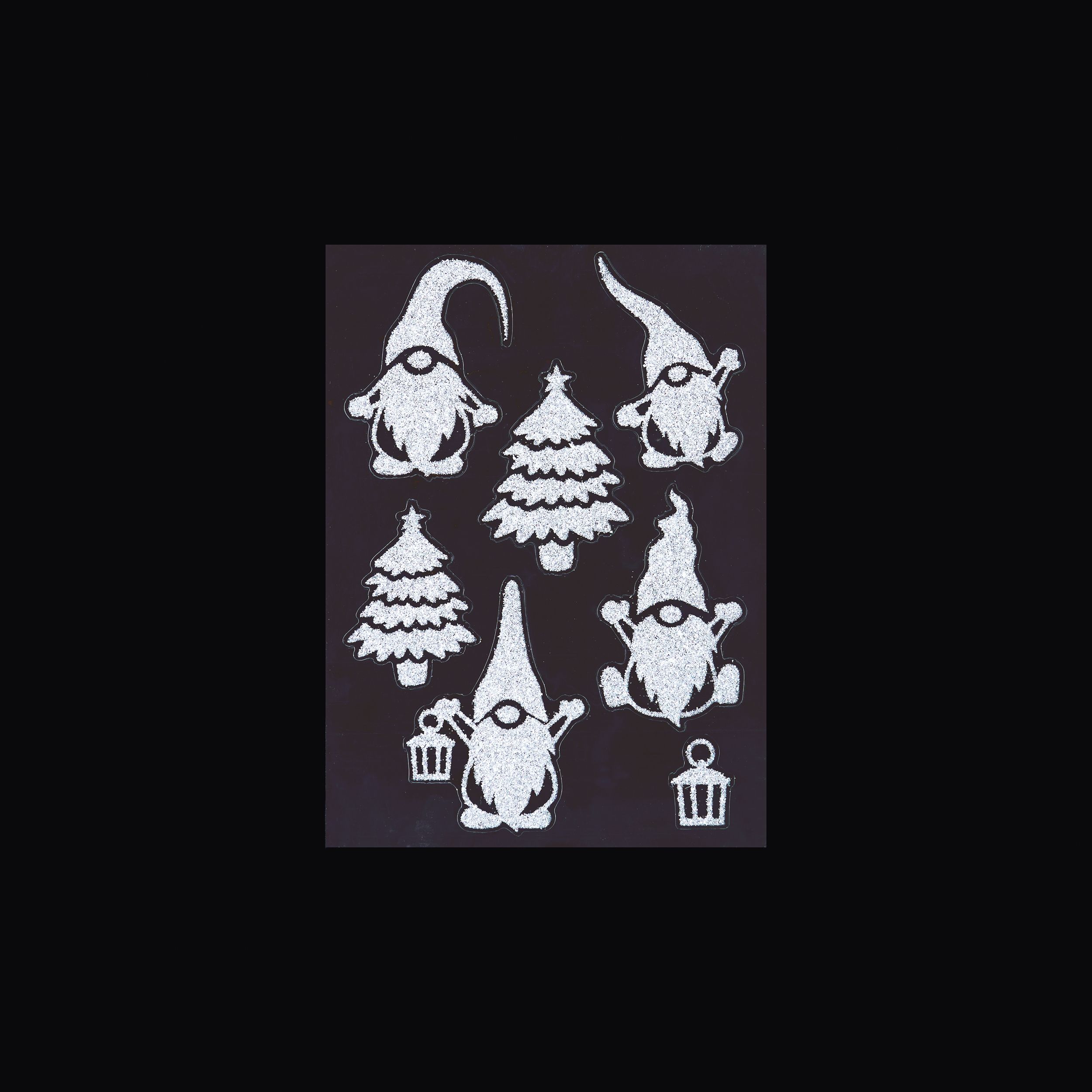 Glitter effect Gonk Window sticker - White