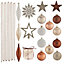 Glitter effect Plastic Hanging decoration set, Pack of 100