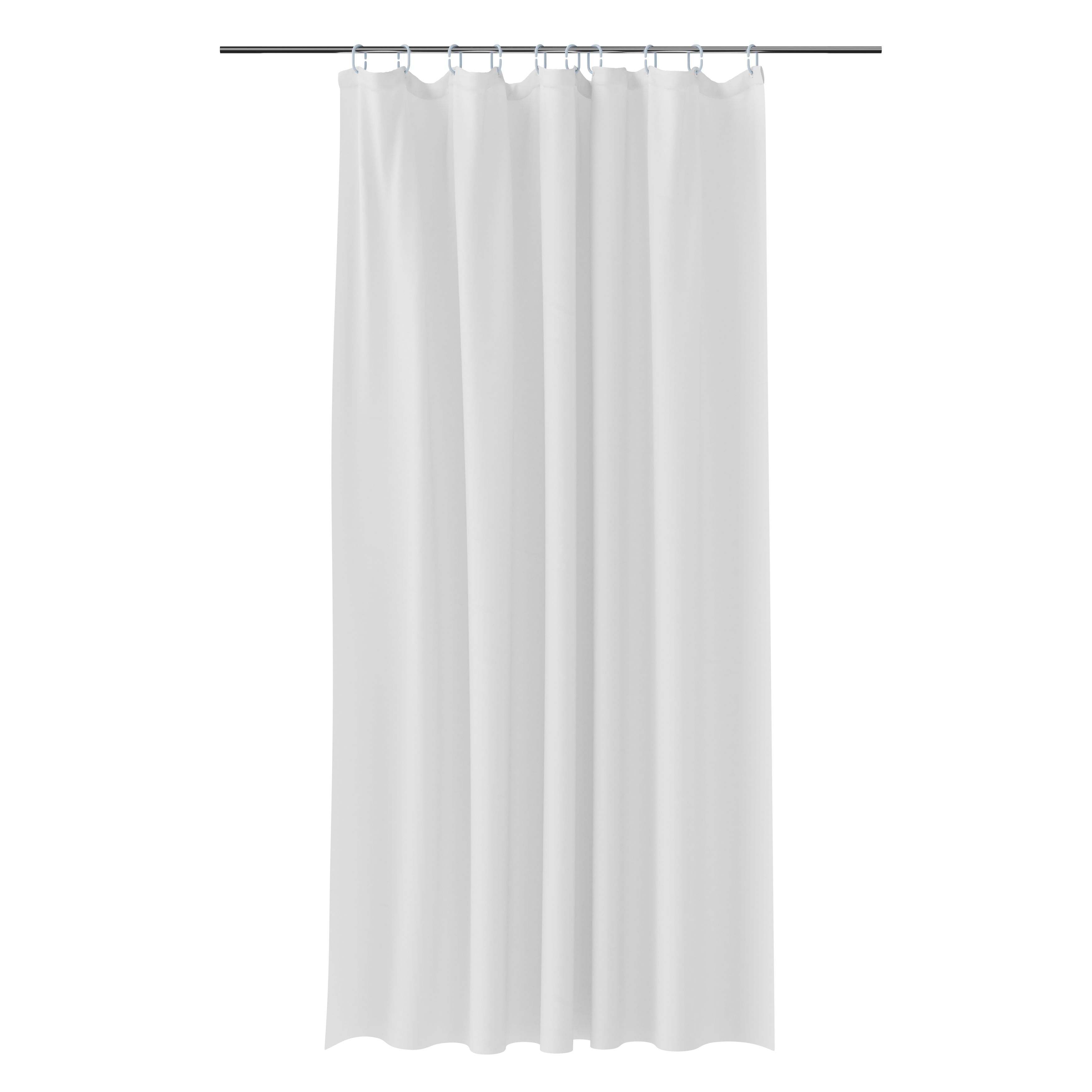 GLOMMA White Plain Shower curtain (L)2000mm DIY at B&Q