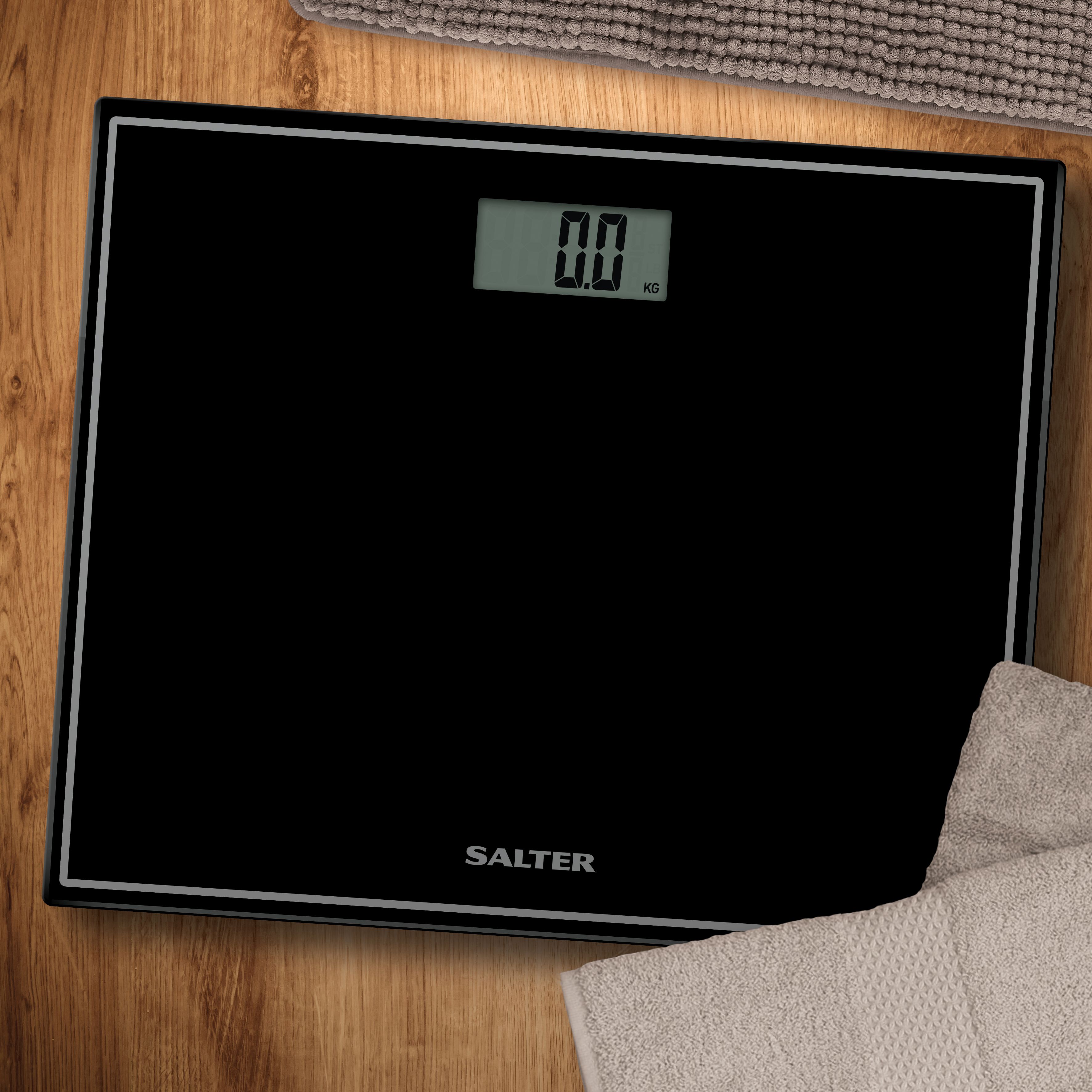 Gloss Black Compact Electronic Digital bathroom scales