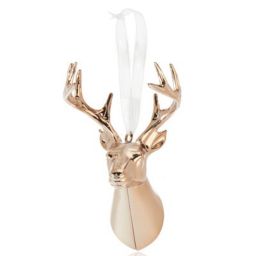Gloss Champagne 3D stag head Decoration