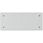 Gloss Crystal clear Glass Pre-drilled Bathroom Splashback with Brushed chrome caps (H)25cm (W)60cm